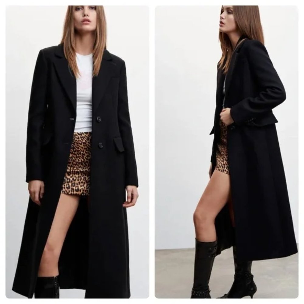 MANGO X Camille NWT Linda Wool Overcoat